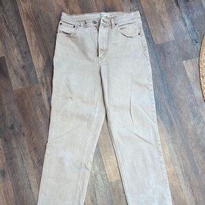 Abercrombie & Fitch High Rise Beige Jeans